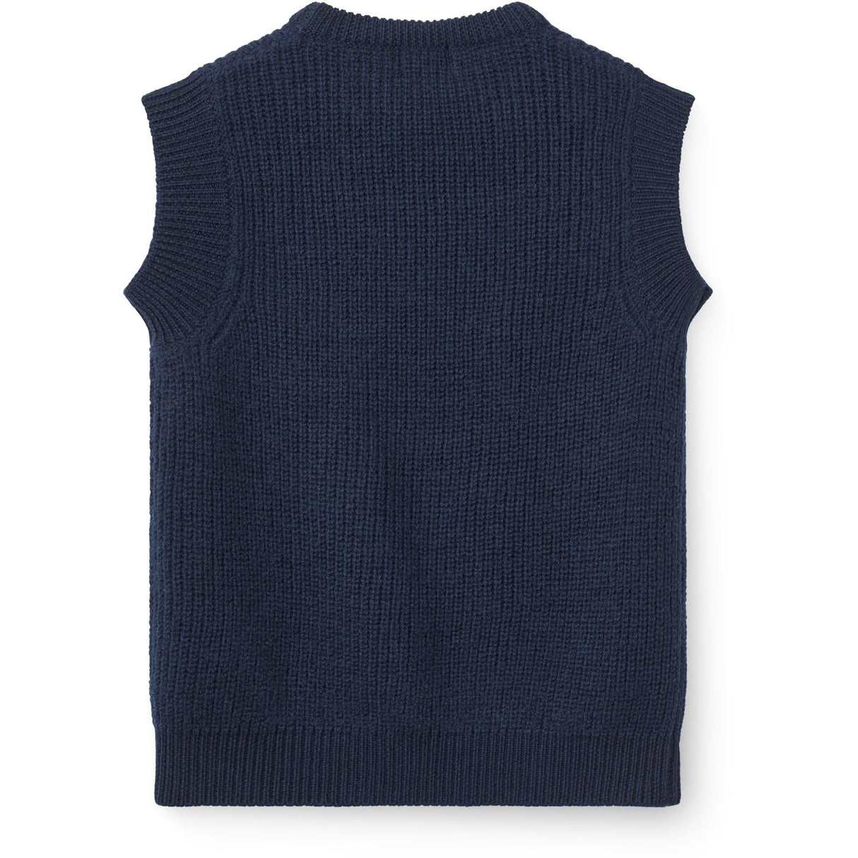 COPENHAGEN COLORS Navy Merino Rib Väst