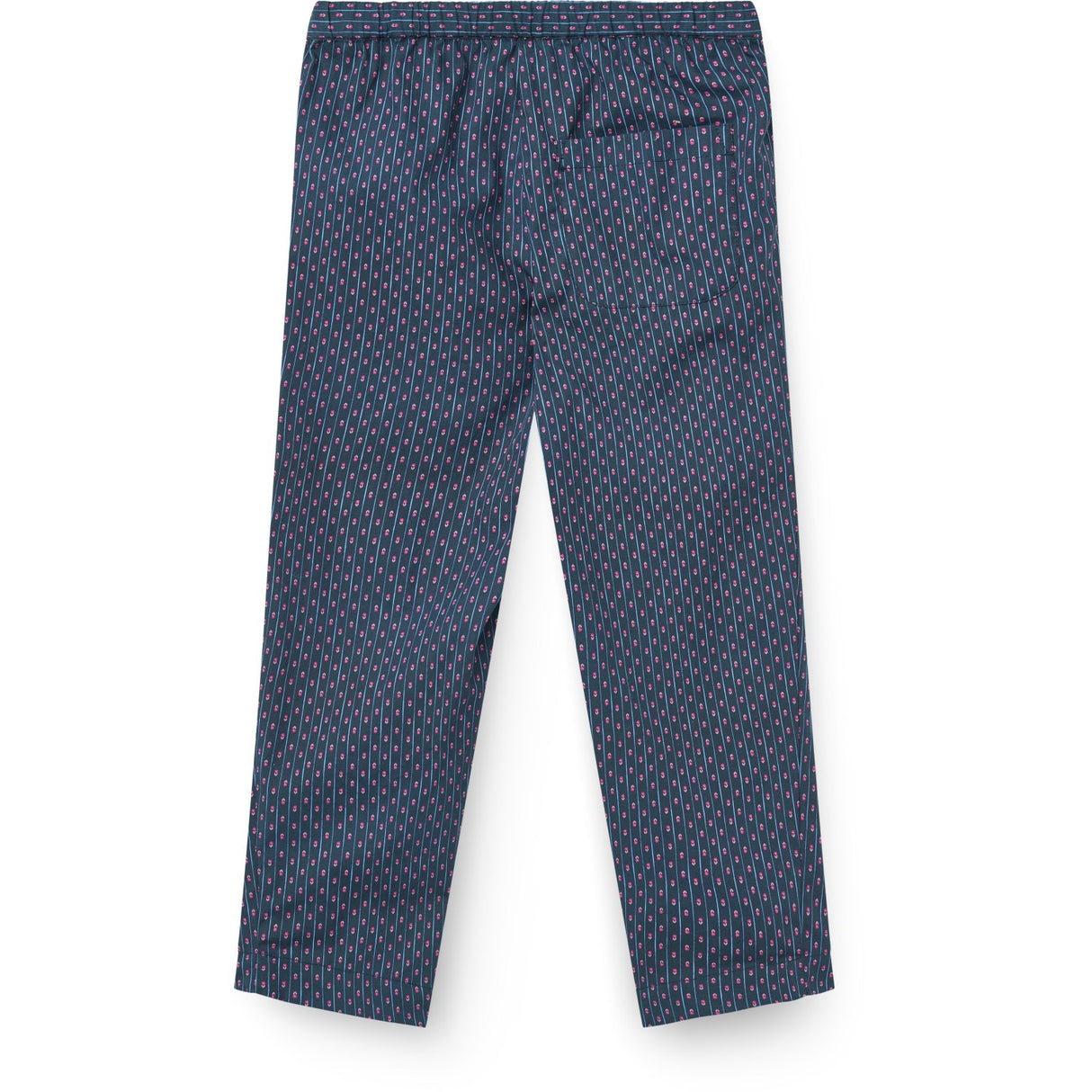 COPENHAGEN COLORS Navy Flower Aop Printed Navy Flower Byxor