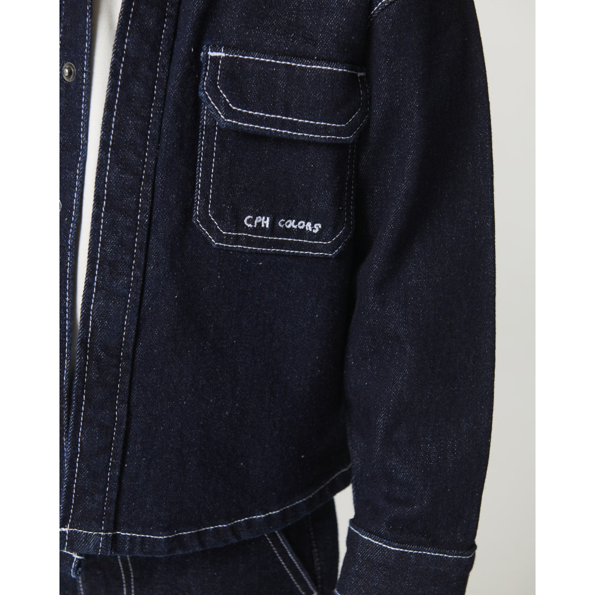COPENHAGEN COLORS Raw Denim Organic Regular Denim Skjorta