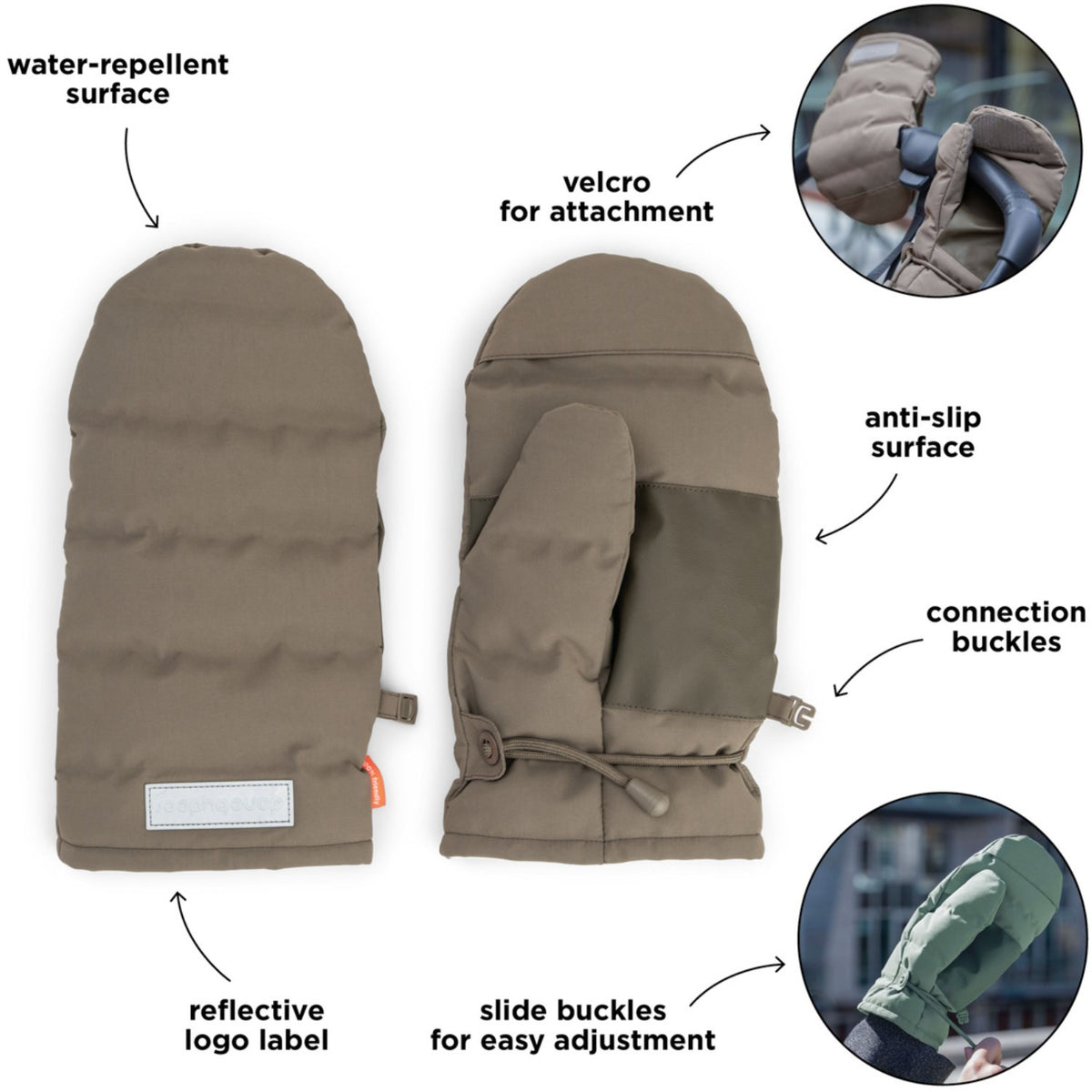 DonebyDeer Taupe Stroller Vantar