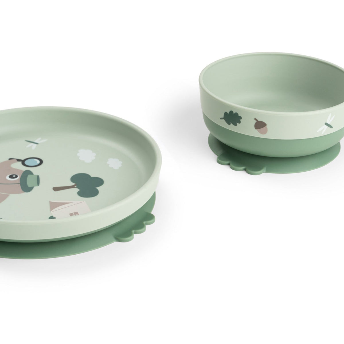 DonebyDeer Green Tiny Trails Foodie Dinner Sett Med Kopp