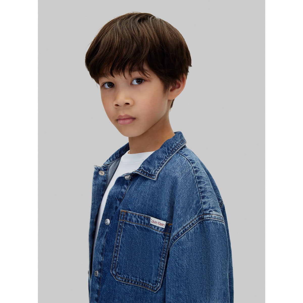 Calvin Klein Beckford-Blue Ck Lt Wt Denim Skjorta