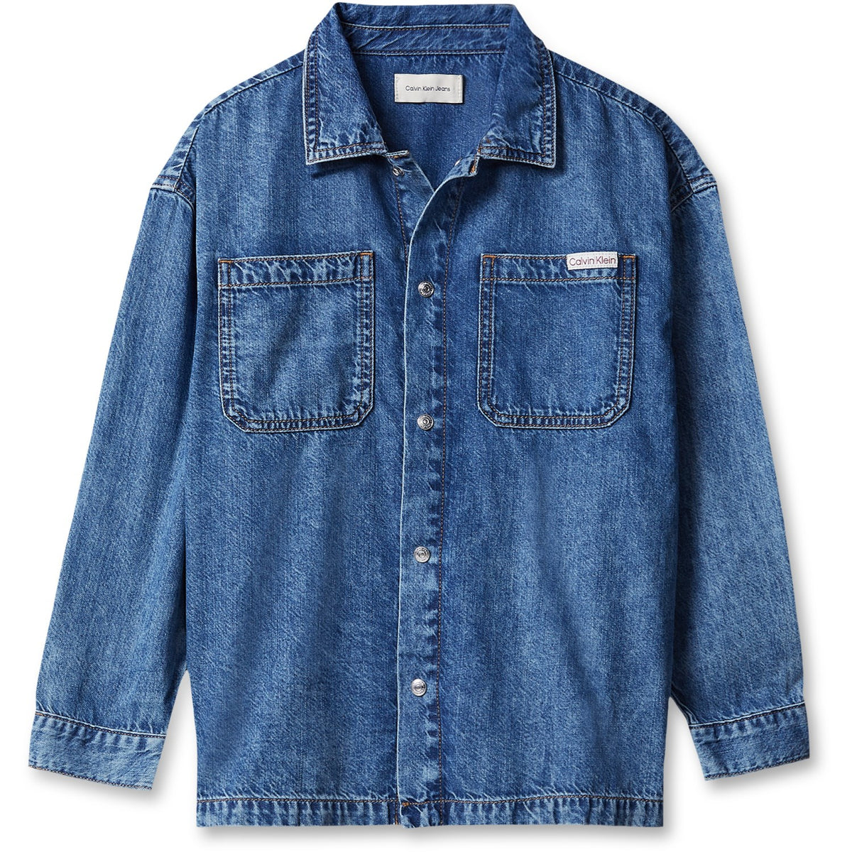 Calvin Klein Beckford-Blue Ck Lt Wt Denim Skjorta