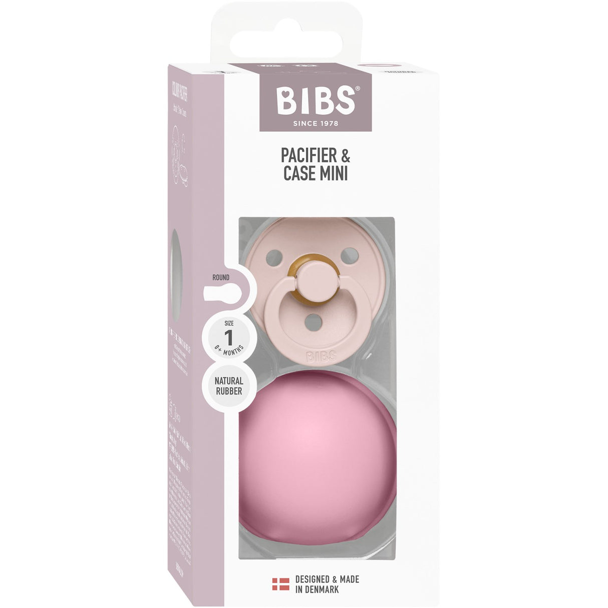 Bibs Petal / Baby Pink Colour Napp Round Latex & Napp Case Mini