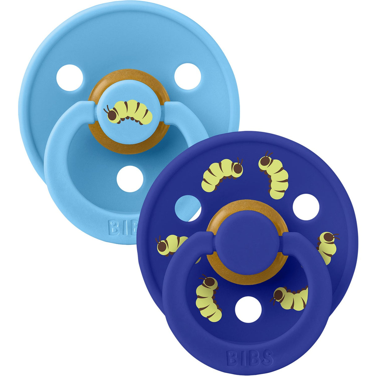 Bibs Breeze / Sonic Studio Colour Napp Caterpillar Mix 2 Pack Latex Round