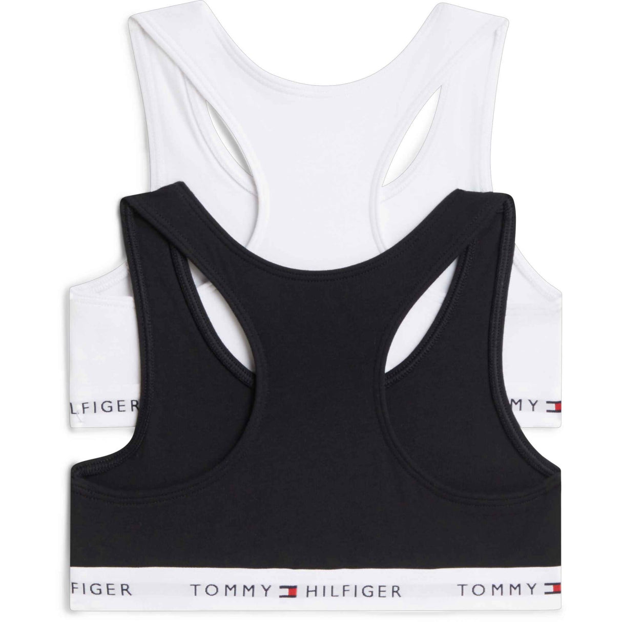 Tommy Hilfiger White / Black-Orange 2-Pack Bomull Bralette