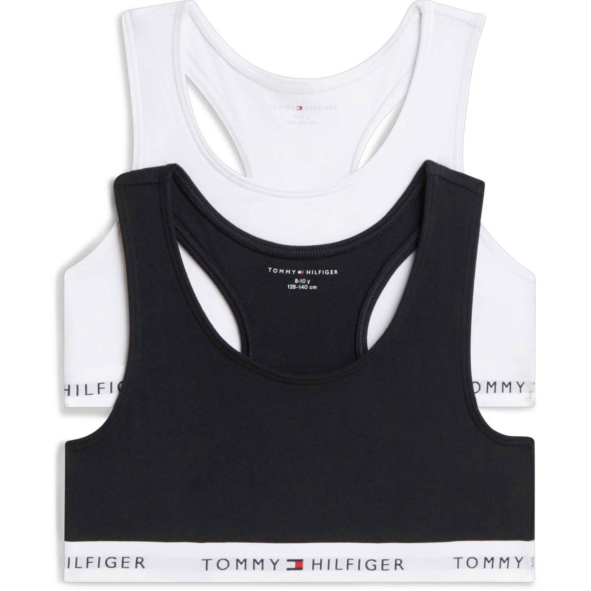 Tommy Hilfiger White / Black-Orange 2-Pack Bomull Bralette