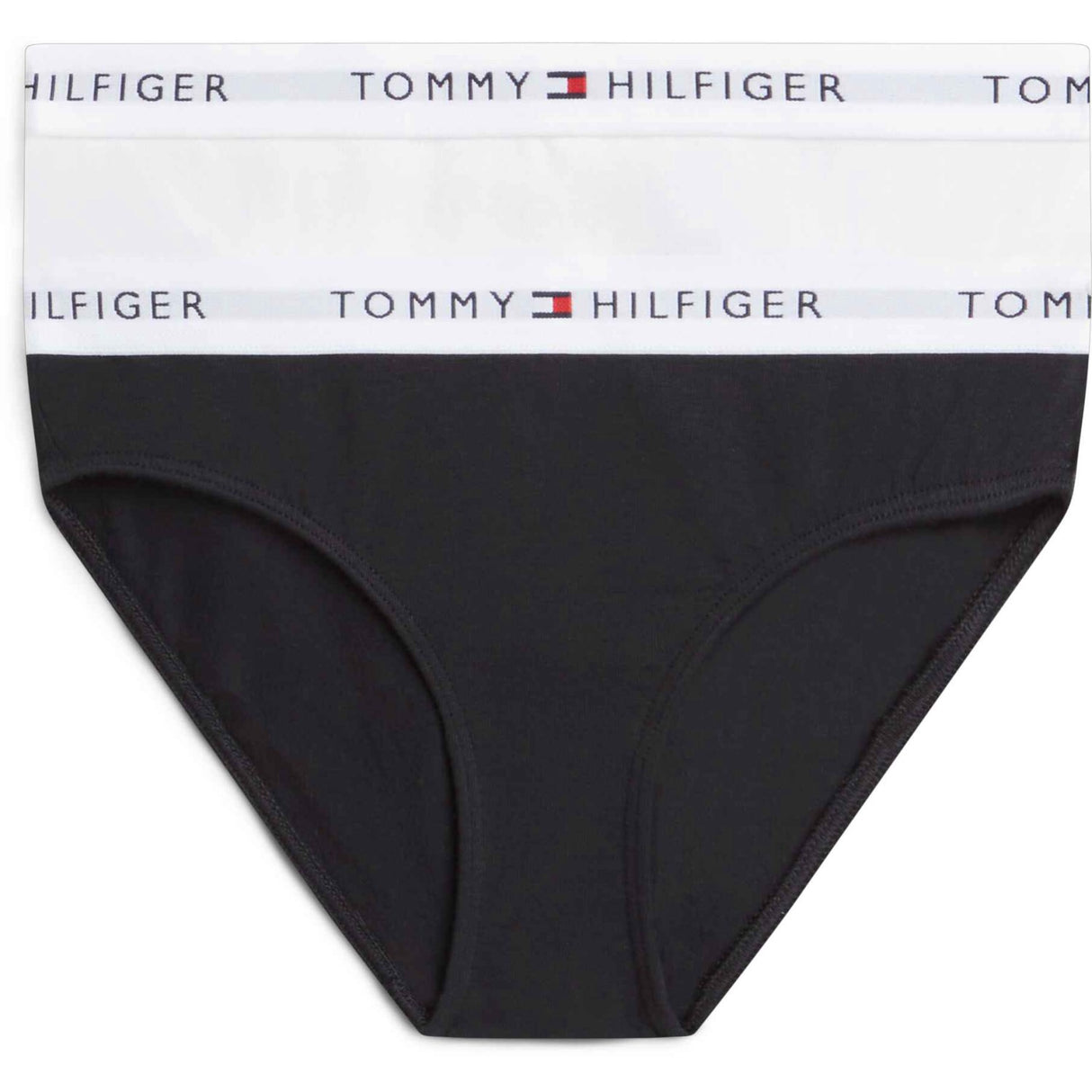 Tommy Hilfiger White / Black-Orange 2-Pack Bomull Bikini