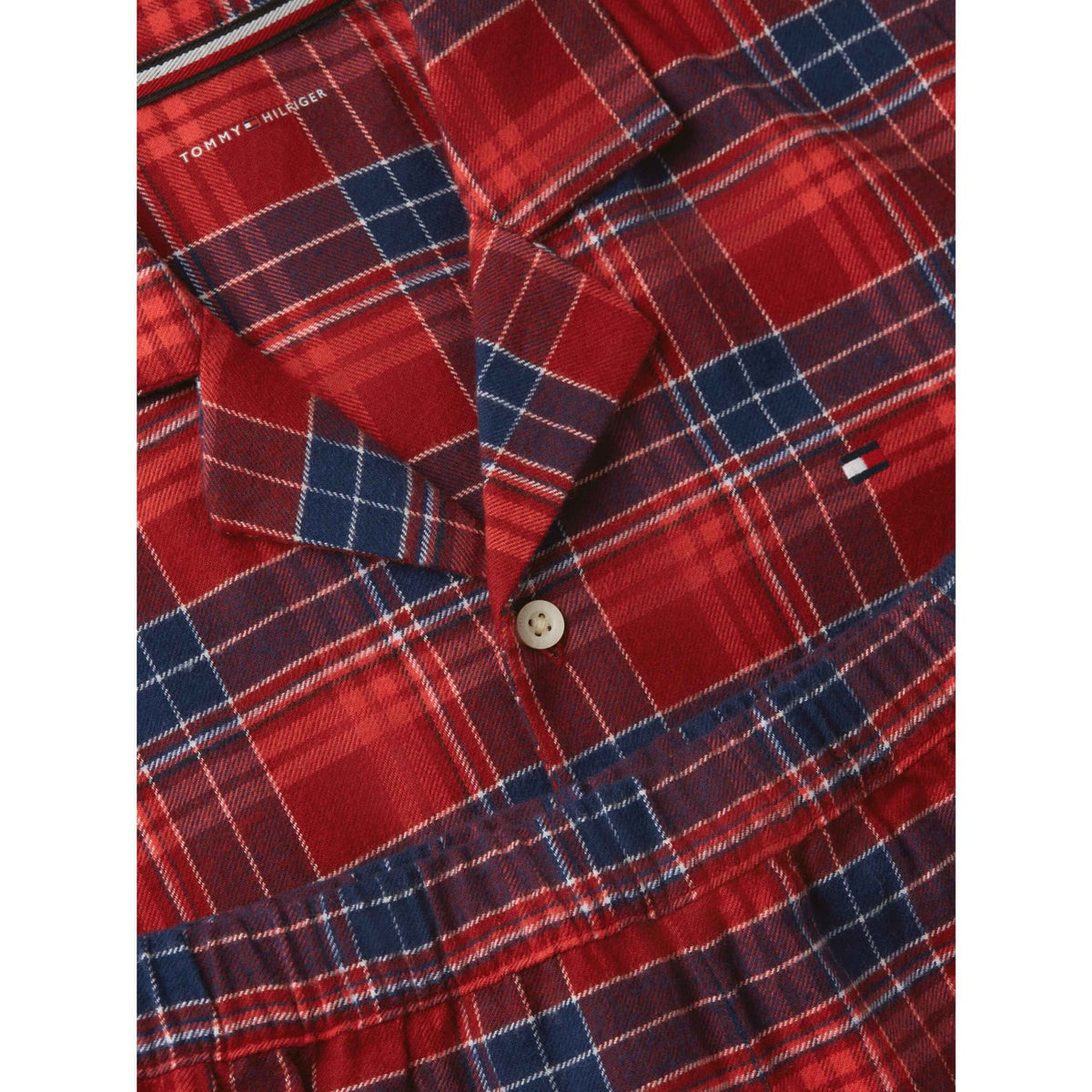 Tommy Hilfiger Check Global Stp Medium Red-Red Flannel Pj Sett