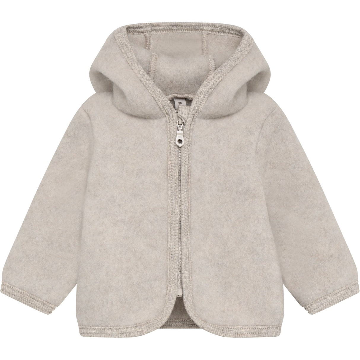Huttelihut Camel Melange Jacket Ears Wool Fleece