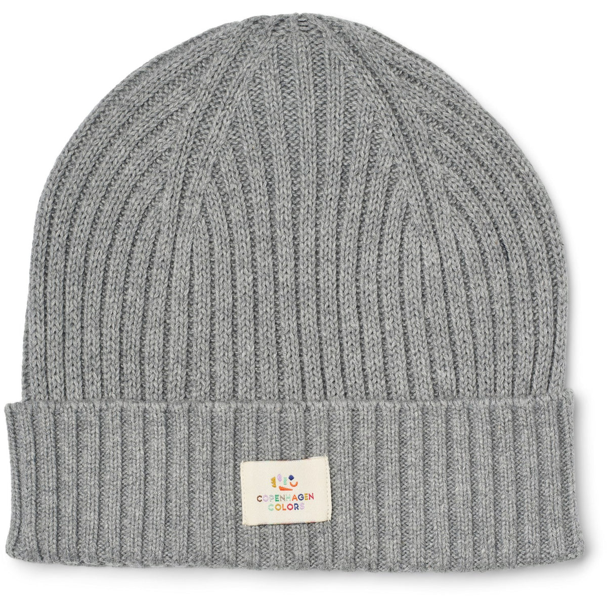 COPENHAGEN COLORS Grey Melange Bomull Stickad Classic Beanie