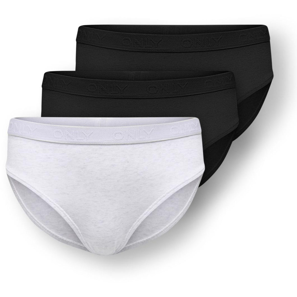 kids ONLY Super Light Grey Melange Koglola 3-Pack Logo Kalsonger Acc Noos
