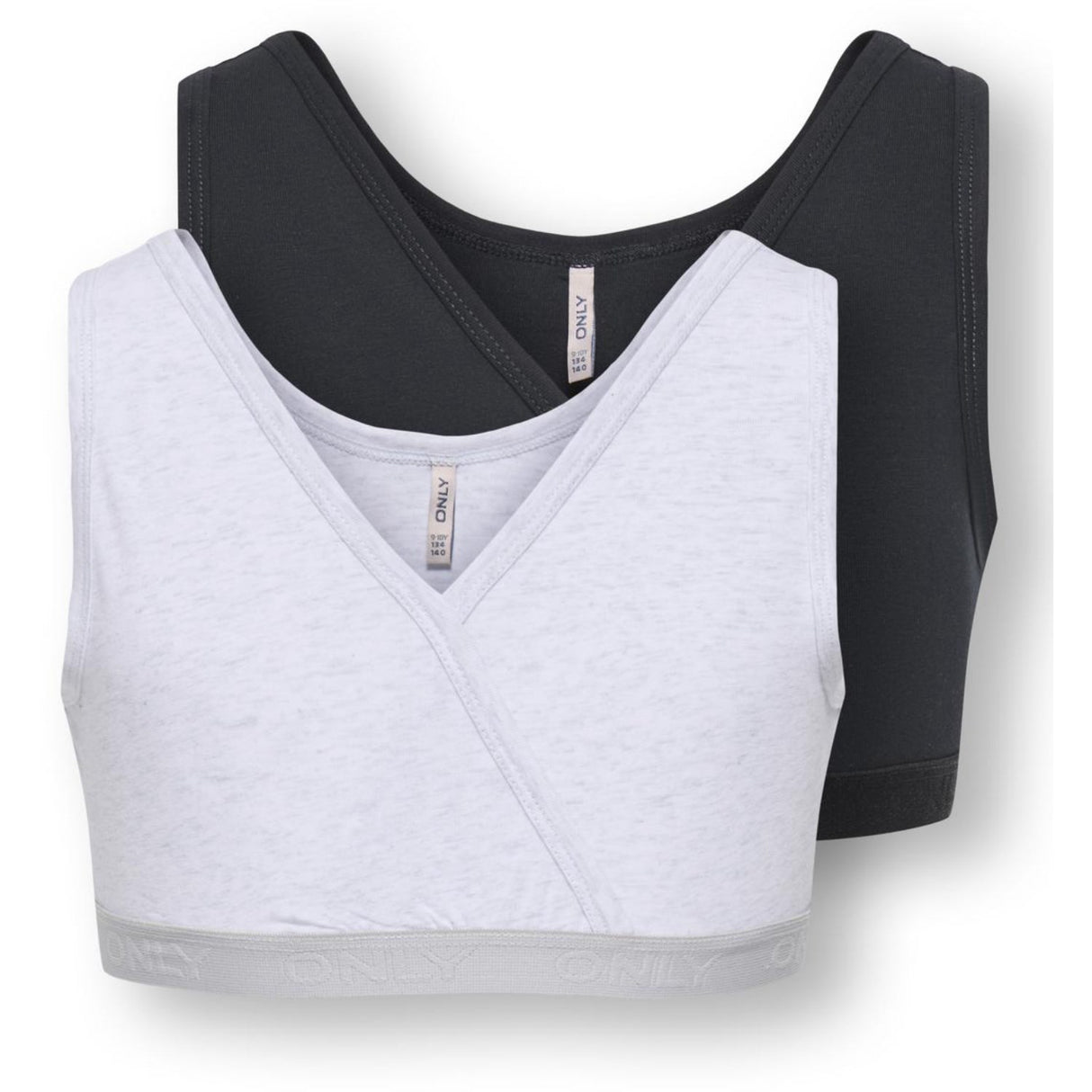 kids ONLY Super Light Grey Melange Koglola 2-P Vändbar Logo Topp Acc Noos