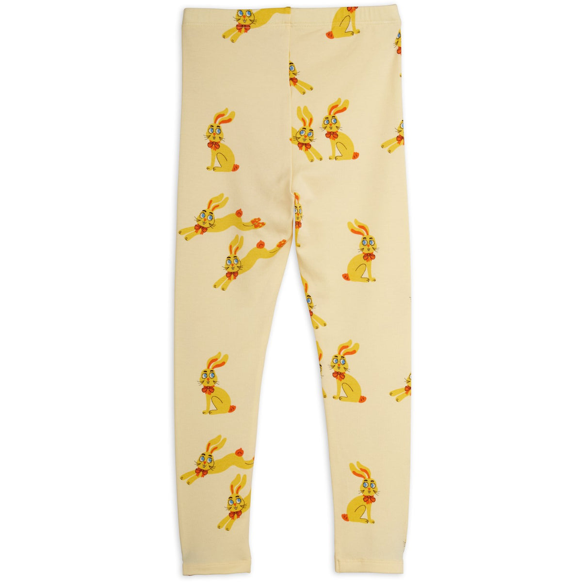 Mini Rodini Yellow Rabbits AOP Leggings