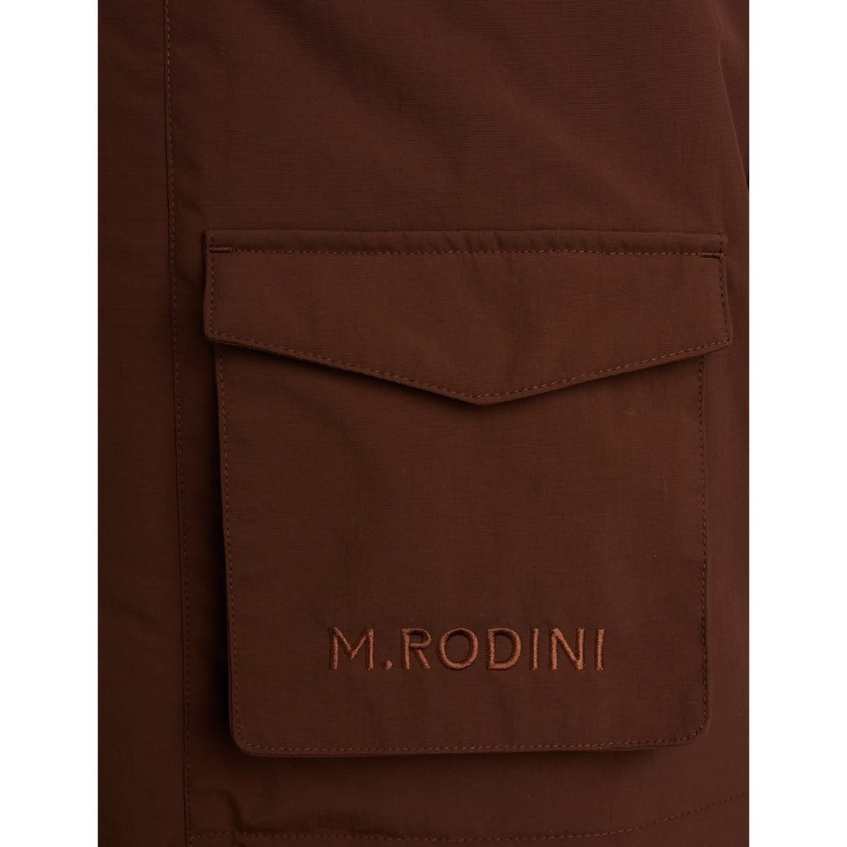 Mini Rodini Brown Quiltad Nylon Parka Med Faux Päls Krage