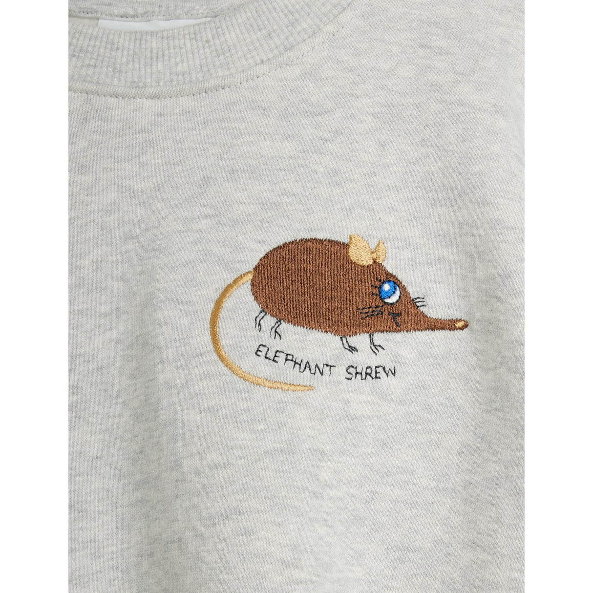 Mini Rodini Grey Melange Elephant Shrew Emb Sweatshirt