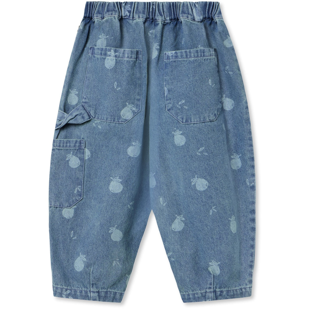 Fliink Medium Blue Aop Don Denim Duna Cargo Byxor
