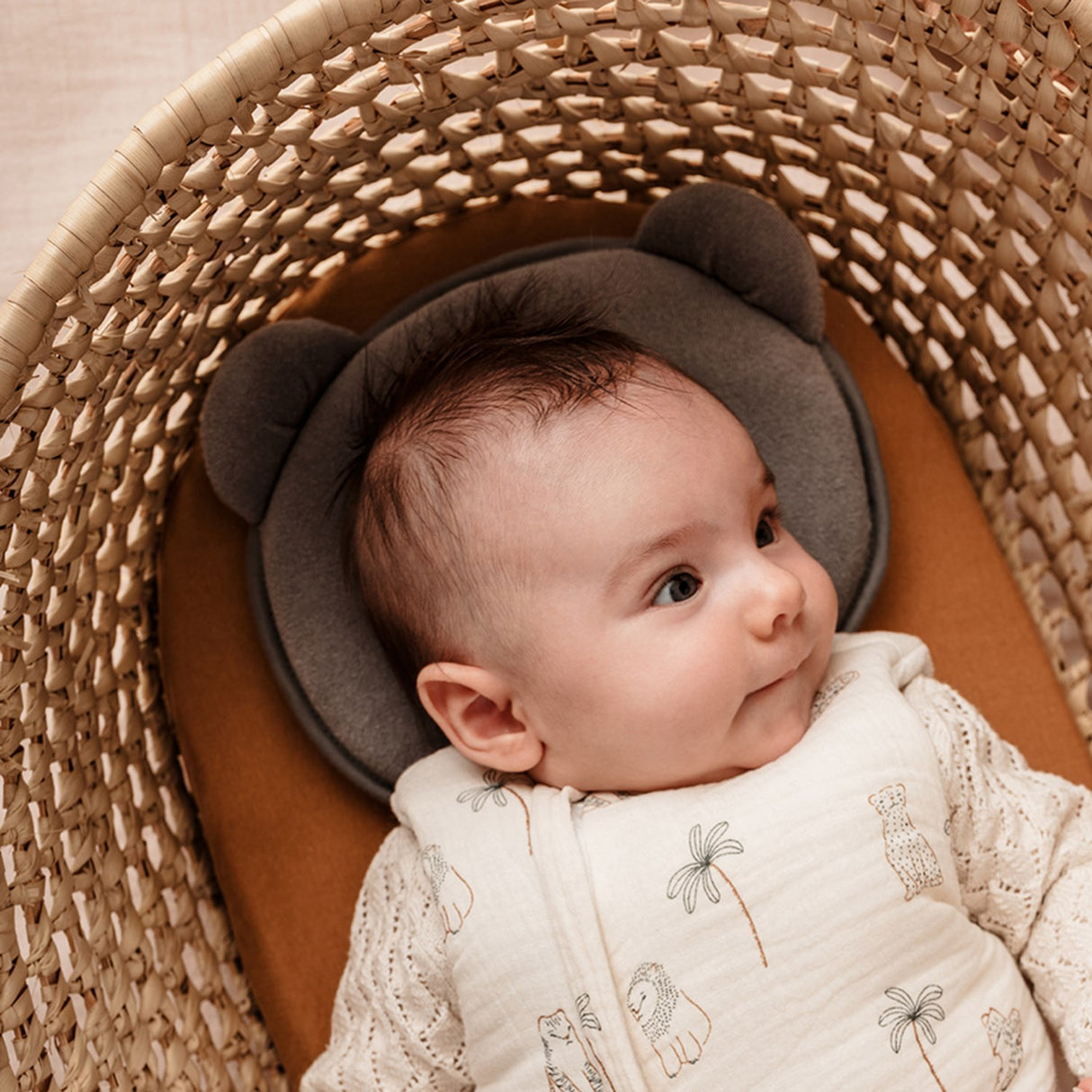 Candide Grey Panda Baby Kudde