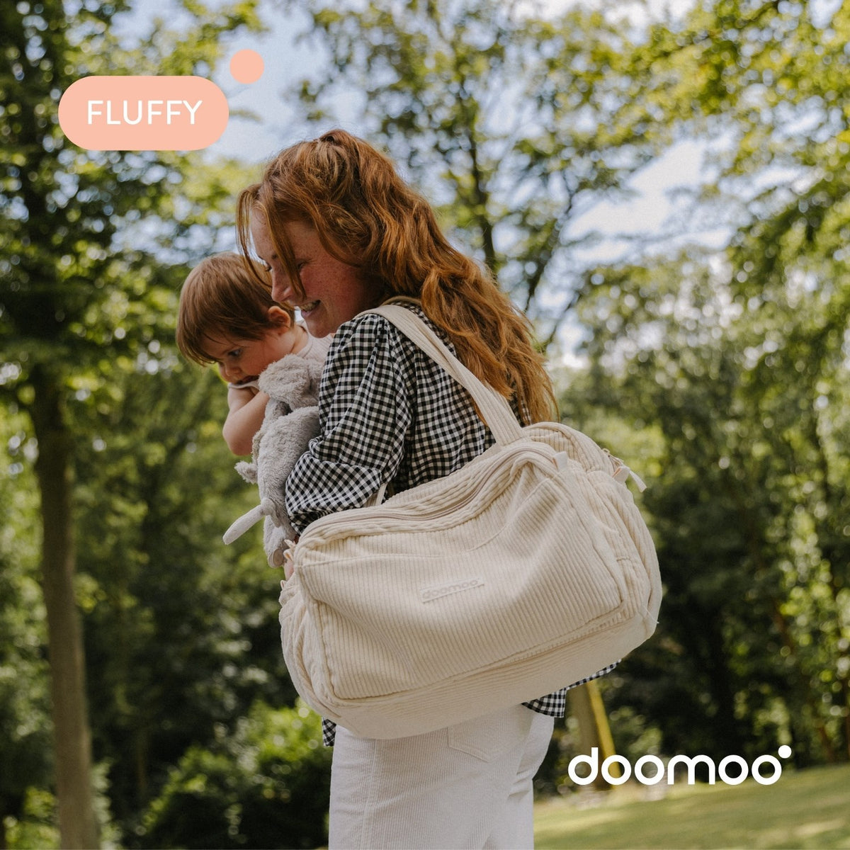 Doomoo Corduroy Sand Diaper Väska Med 8 Tillbehör