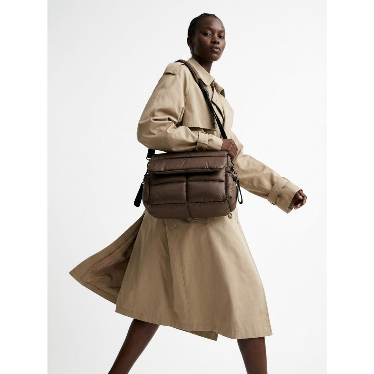 KongWalther Puffer Chocolate Brown Skötväska