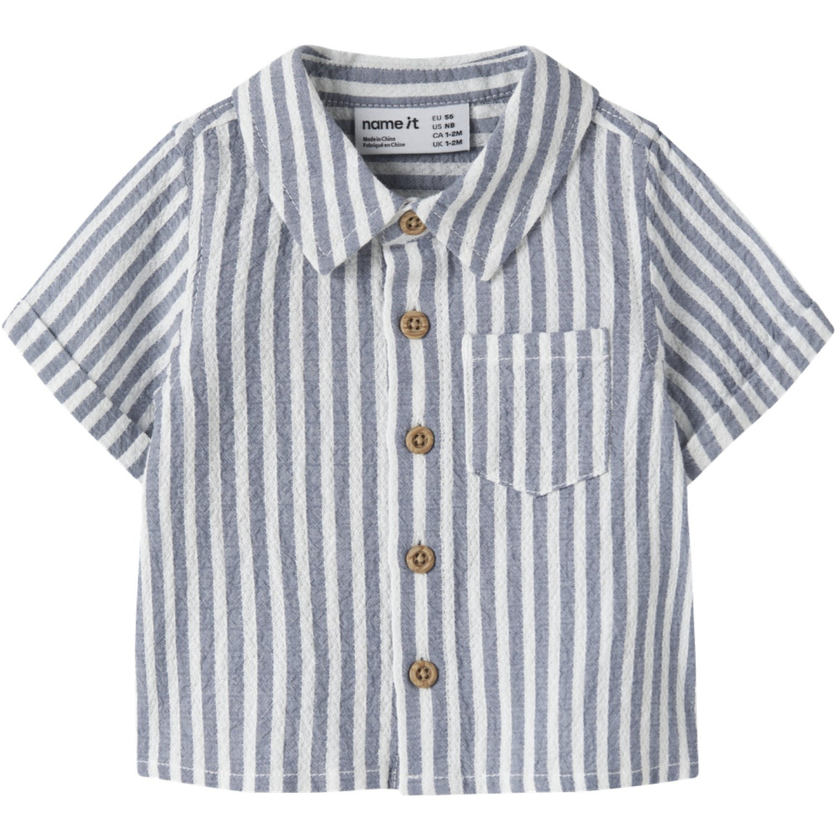 Name It Vintage Indigo Cloud Dancer Nbmfedenis Ss Skjorta