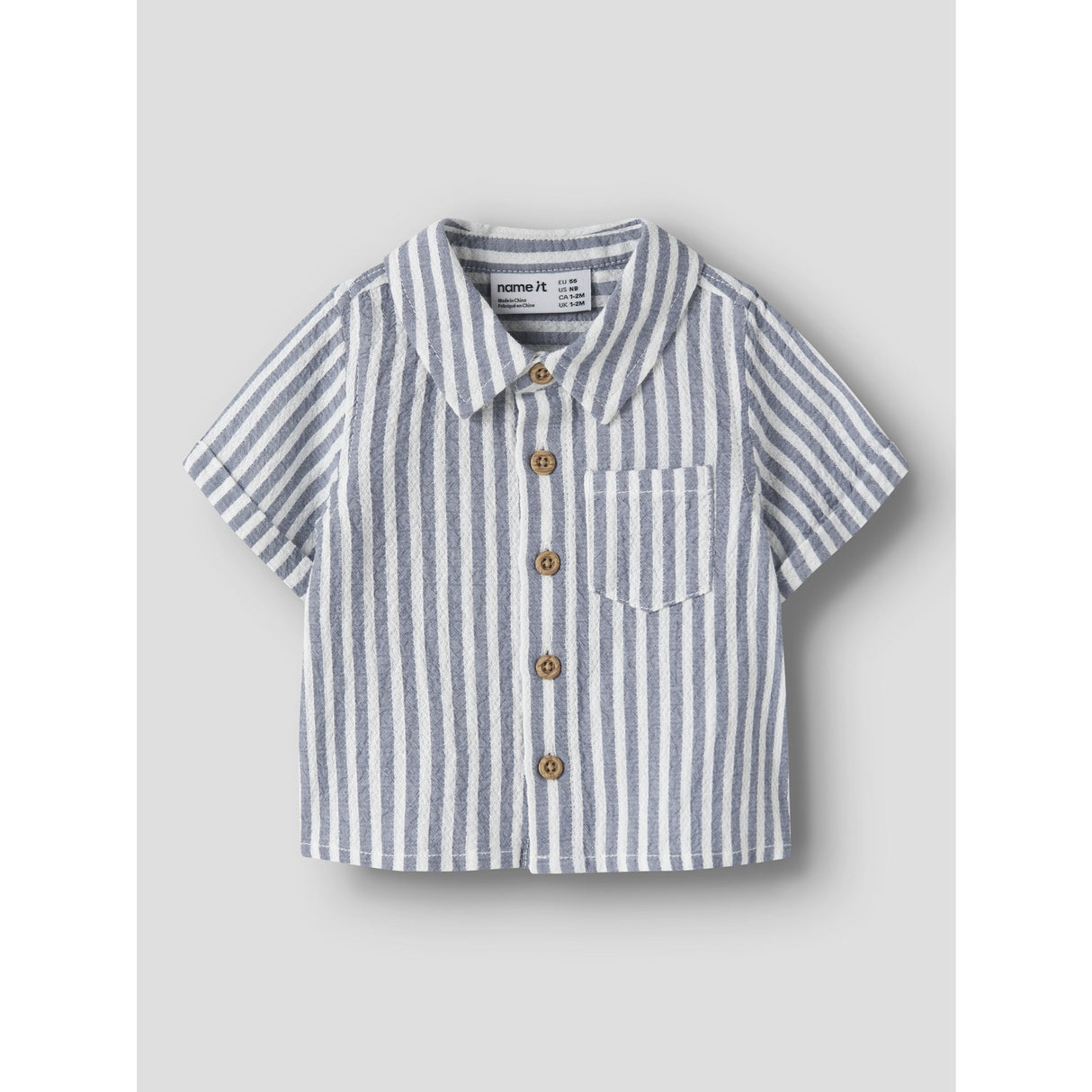 Name It Vintage Indigo Cloud Dancer Nbmfedenis Ss Skjorta