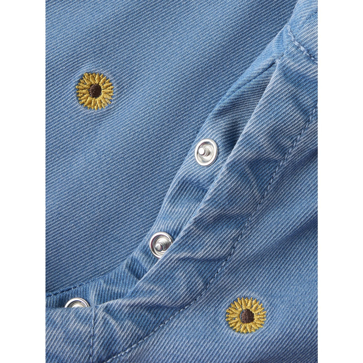 Name It Medium Blue Denim Sunflower Emb Nbfsage Dnm Overall 2232-Yb