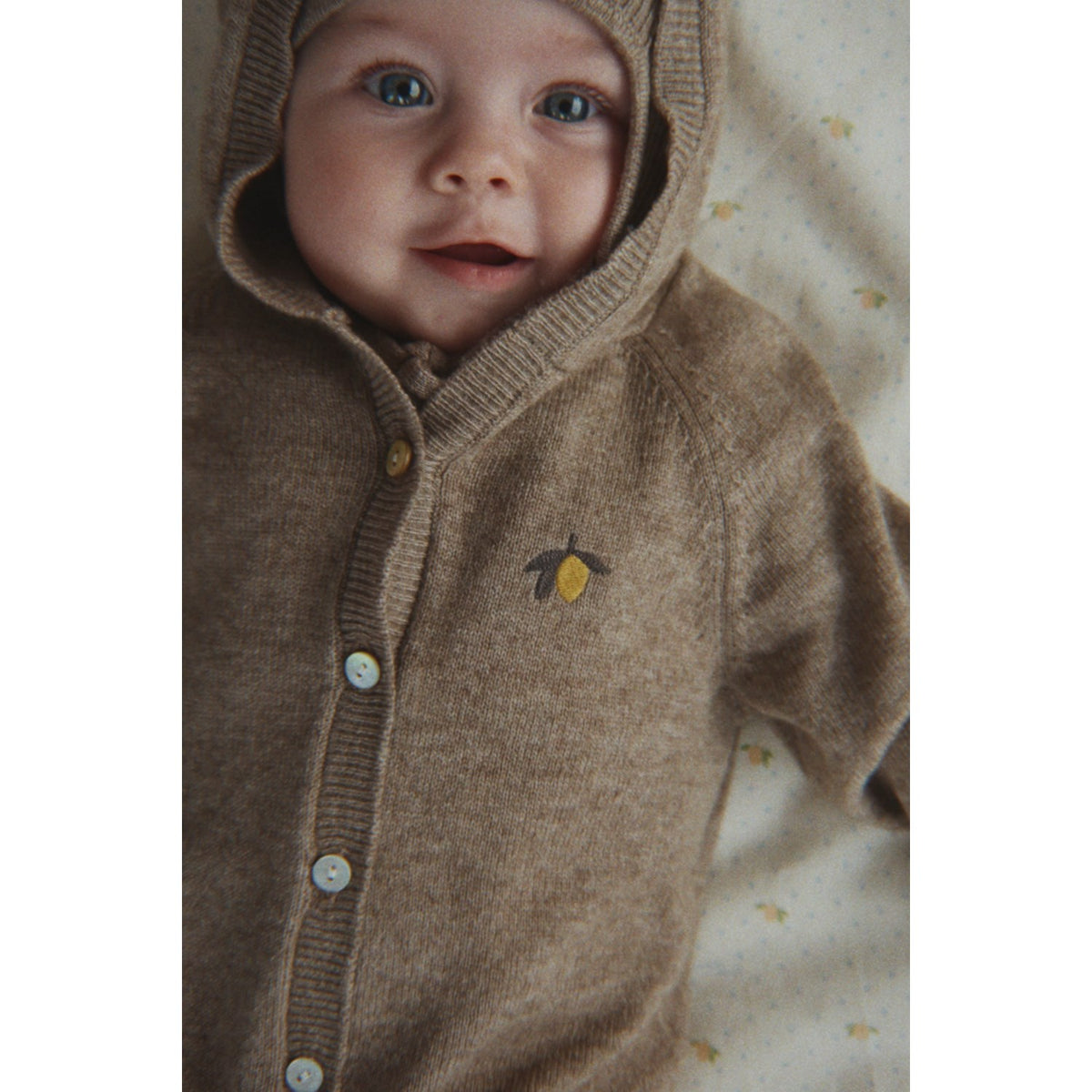 Konges Sløjd Light Brown Mattou Stickad Onesie
