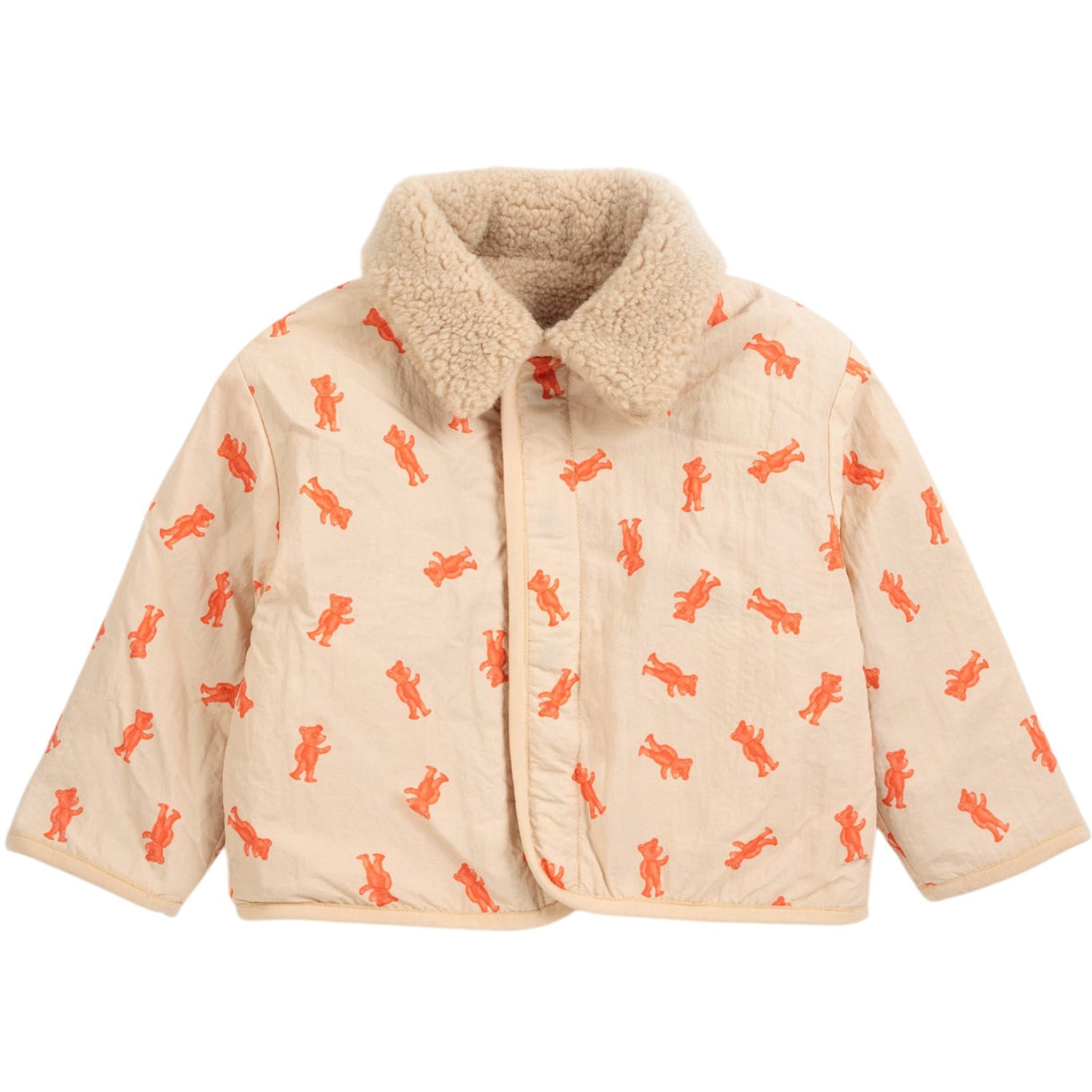 Bobo Choses Light Pink Softpaw Monster Sheepskin Vändbar Jacka