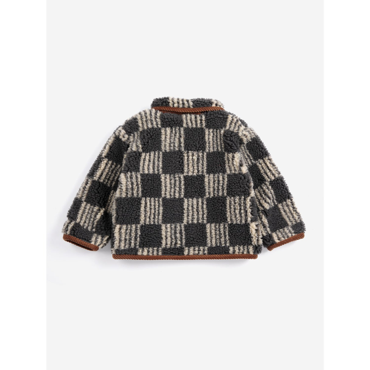 Bobo Choses Dark Grey Almost Moiré All Över Sheepskin Jacka