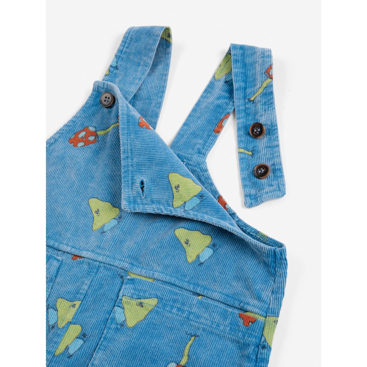 Bobo Choses Blue Mush Monster Duo All Över Corduroy Overall