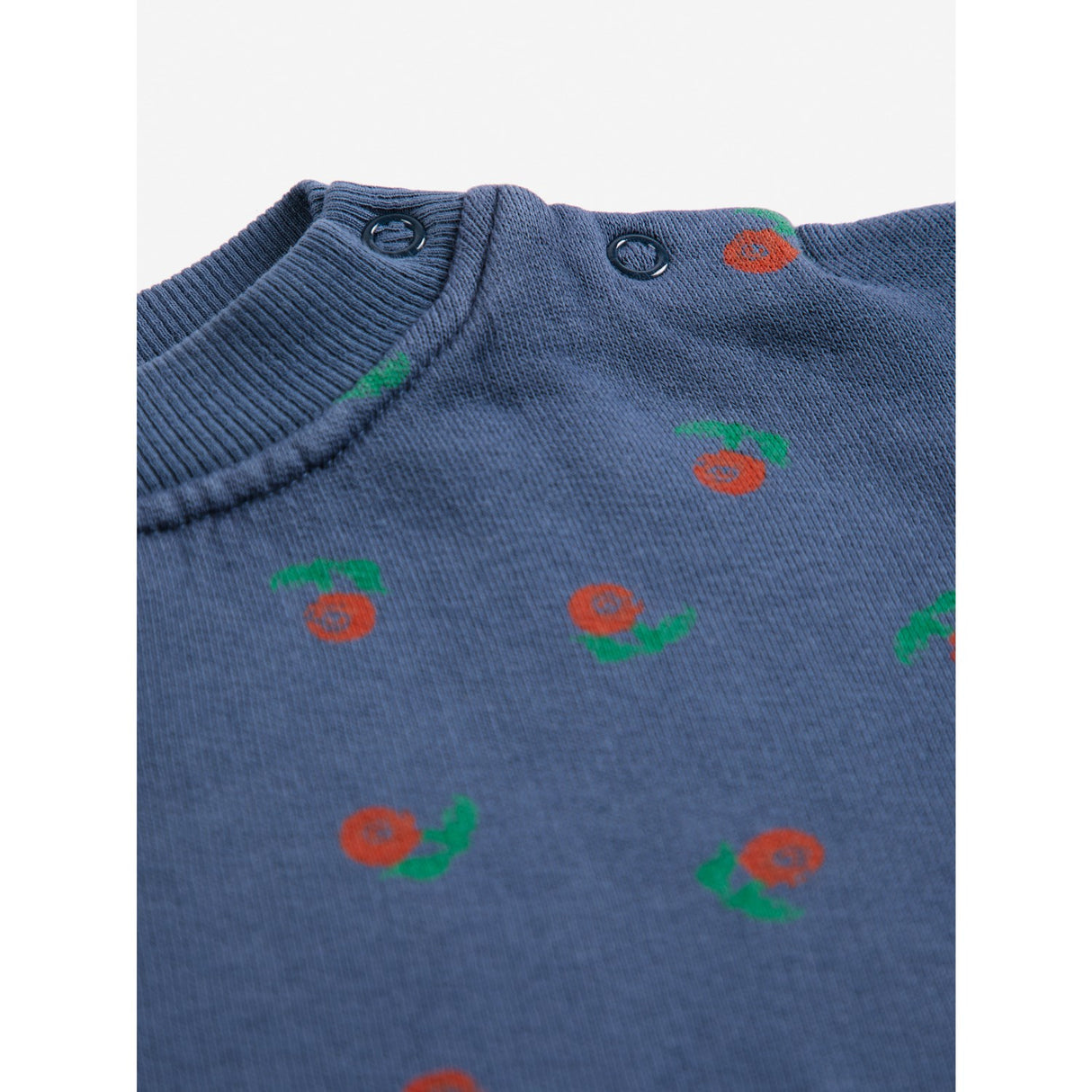 Bobo Choses Navy Blue Stamp Bloom All Över Sweatshirt