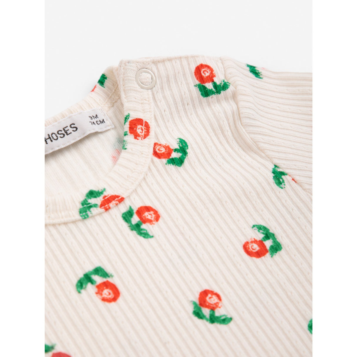 Bobo Choses Offwhite Stamp Bloom All Över T-Shirt