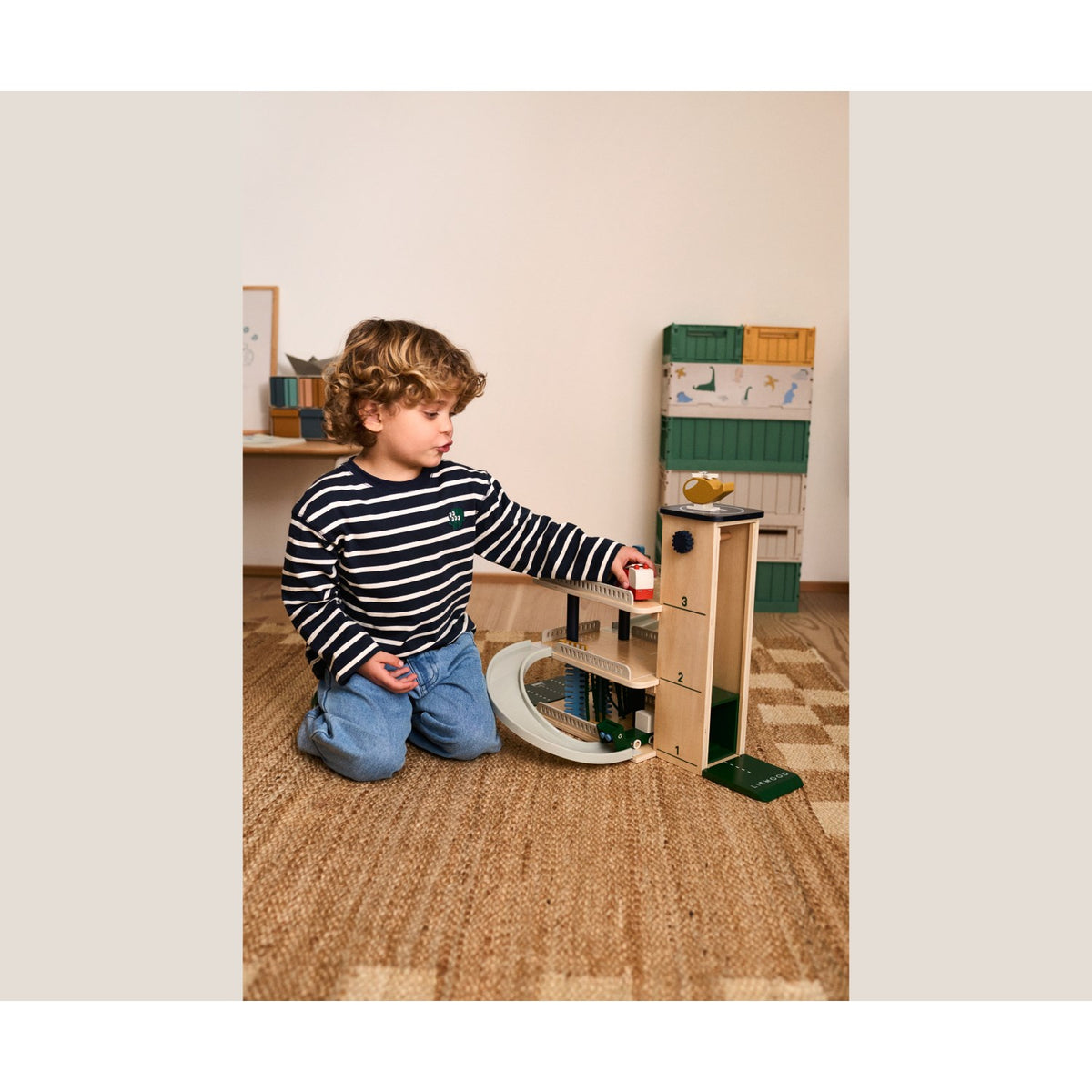 LIEWOOD Beach Blue Multi Mix Jordy Wooden Multi Leg Parking Tower