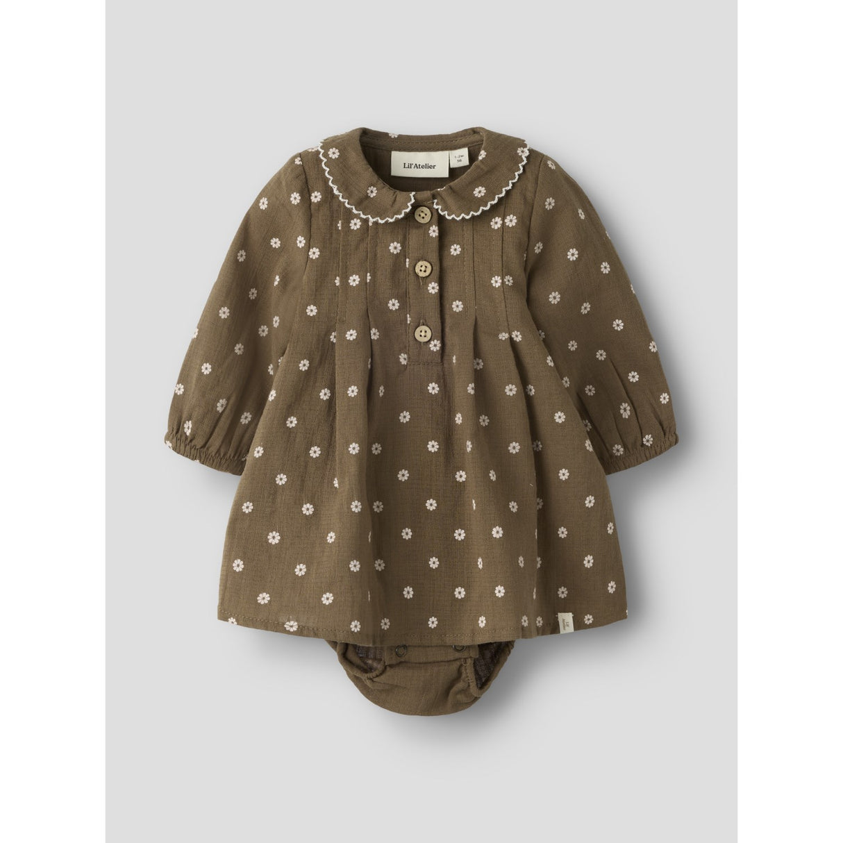Lil'Atelier Teak Nbfhulla Ls Loose Body Klänning Lil