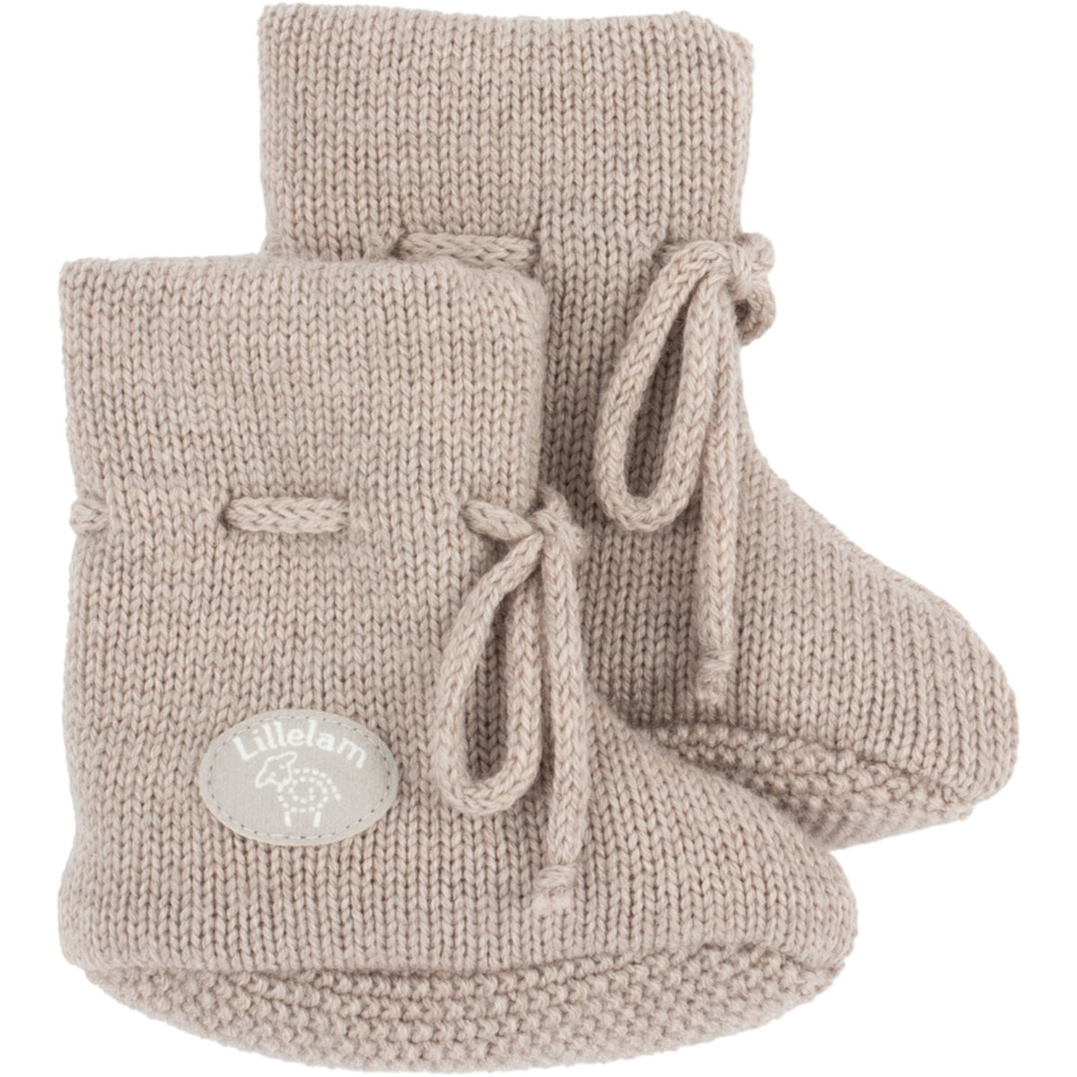 Lillelam Light Beige Baby Booties Classic