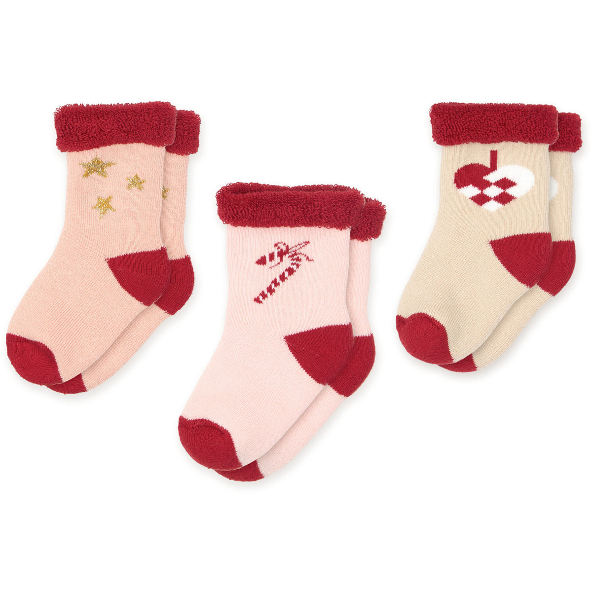 Cam Cam Copenhagen Candy Cane Terry Strumpor Safi 3-Pack