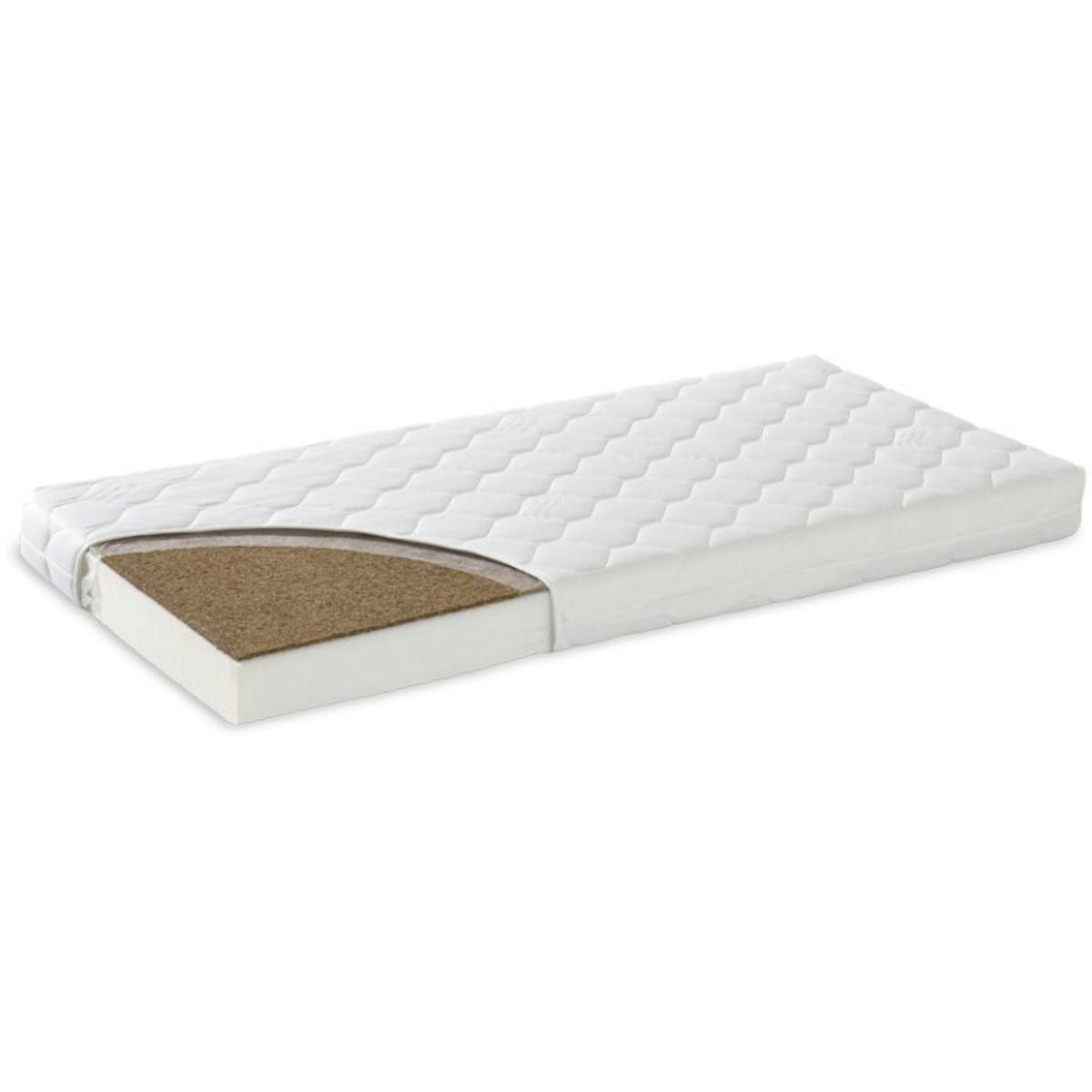 Tinynord White 2-Sided Madras Med Coconut & Skum Coco (Comfort) 120x60x9,5