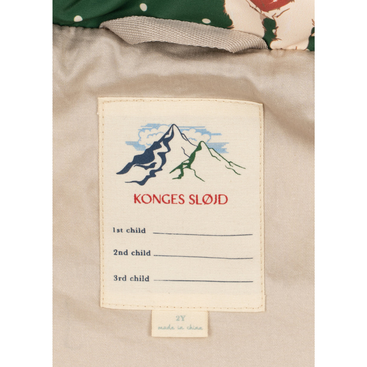 Konges Sløjd Dot Miao Verde Magnum Down Jacka Print Grs