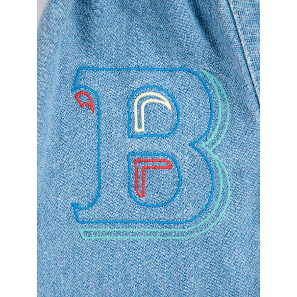 Bobo Choses Blue B.C. Embossed Denim Byxor