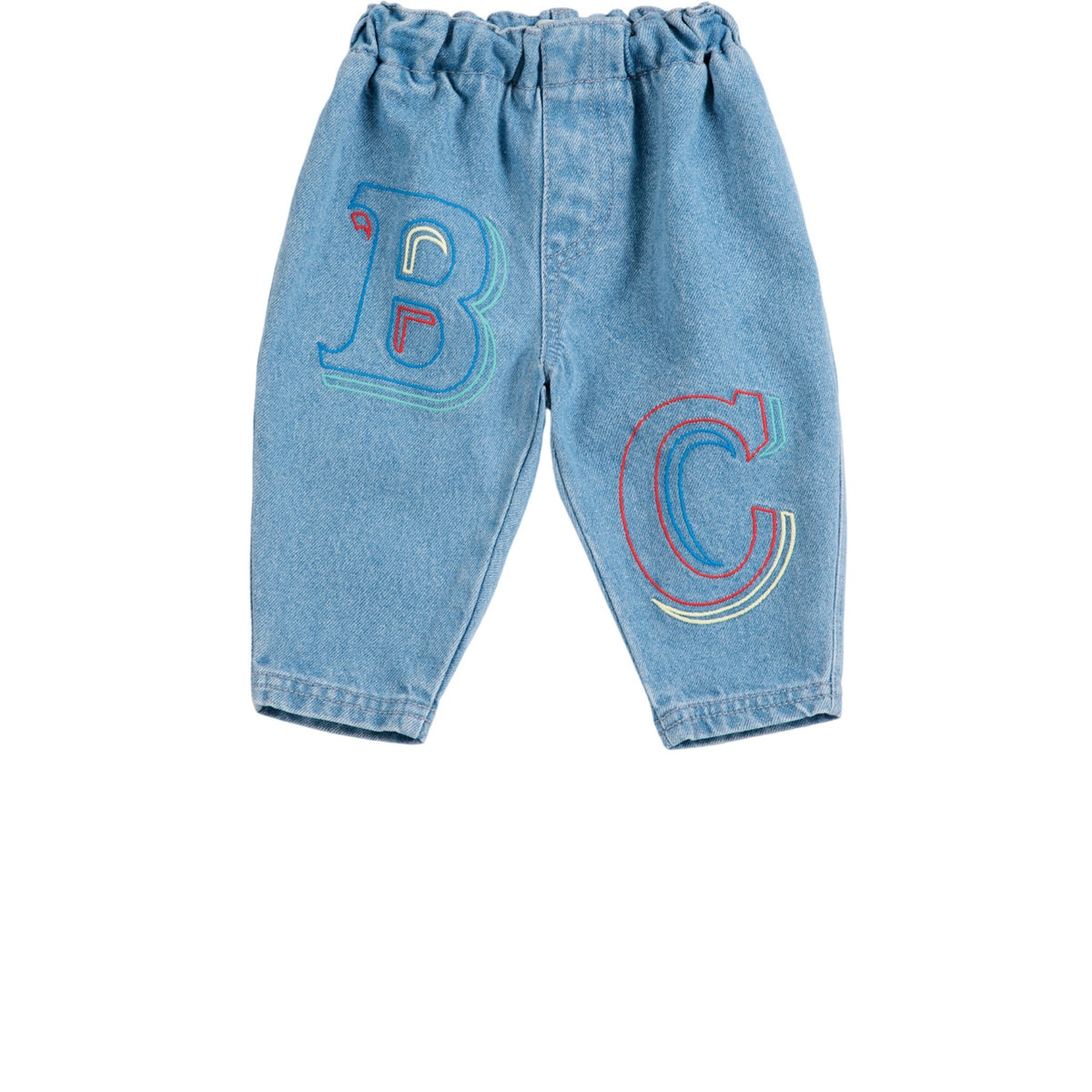 Bobo Choses Blue B.C. Embossed Denim Byxor
