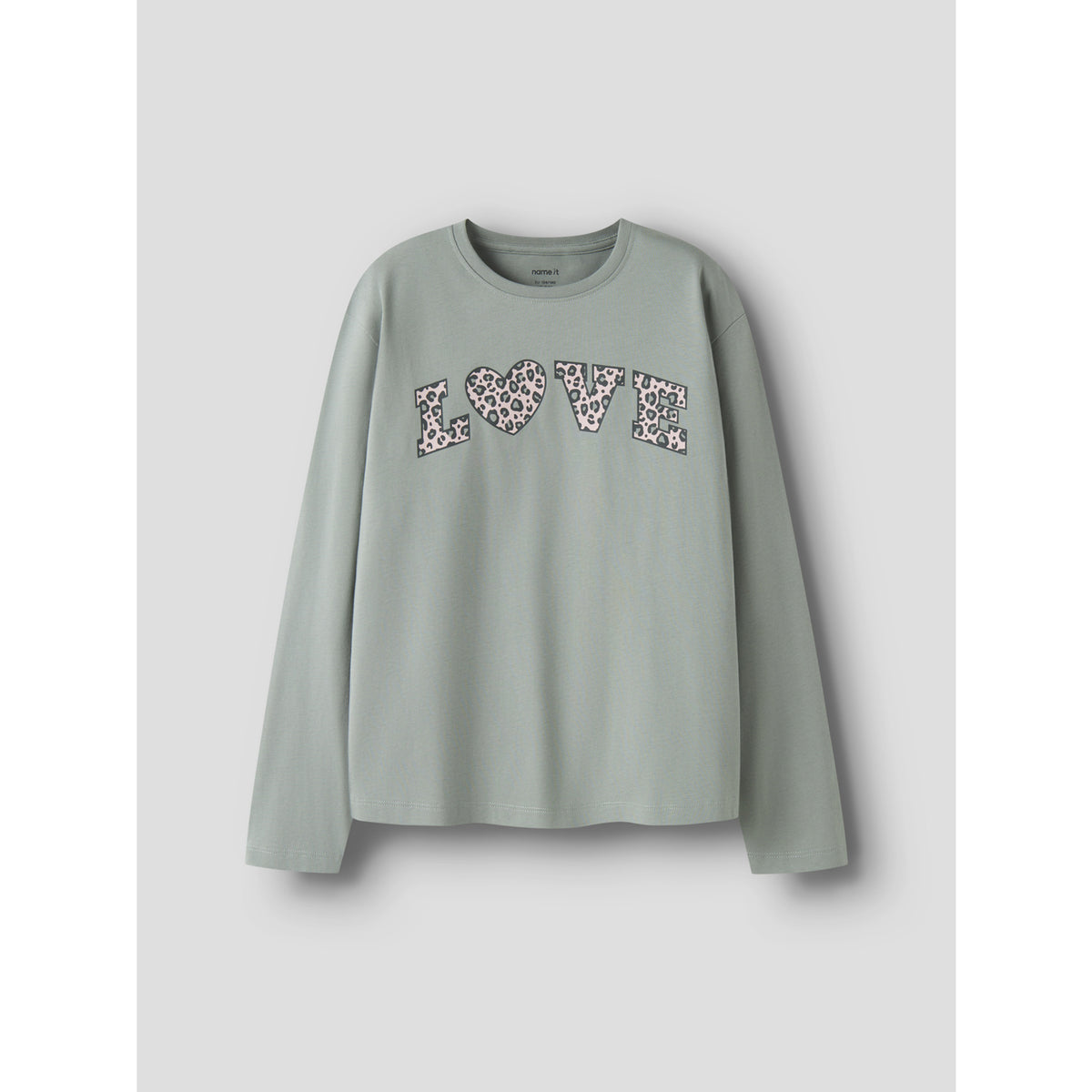 Name It Green Milieu Leo Love Nkfveen Ls Nreg Topp