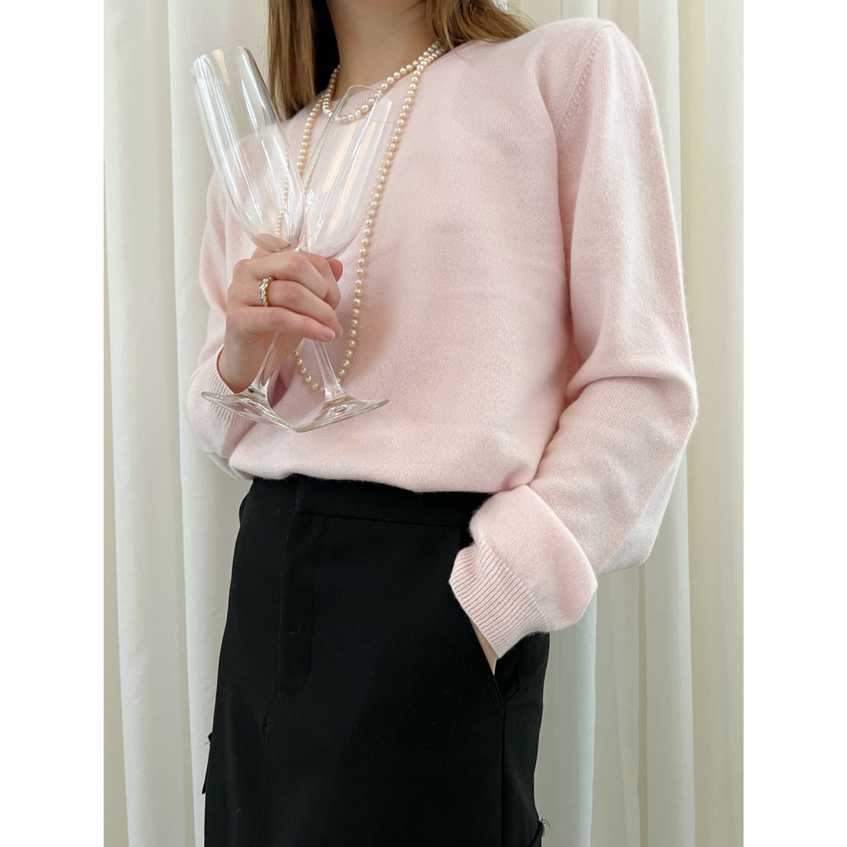HOLMM Powder Billy Cashmere Stickad Sweater