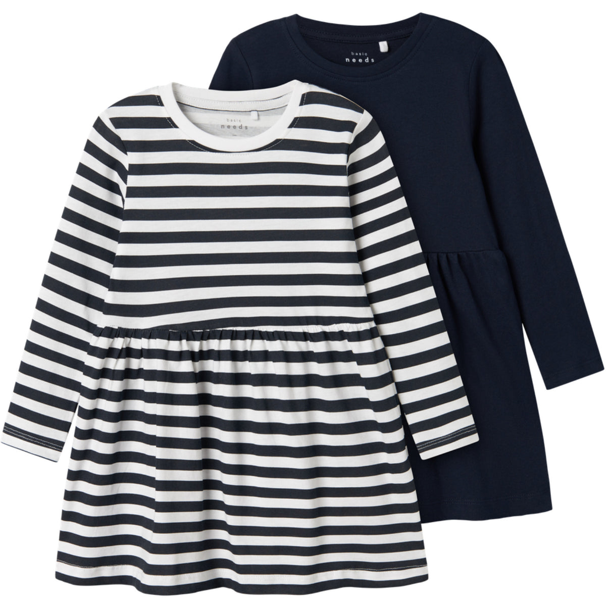 Name It Dark Sapphire Nmfvivia Ls Klänning 2-Pack Noos