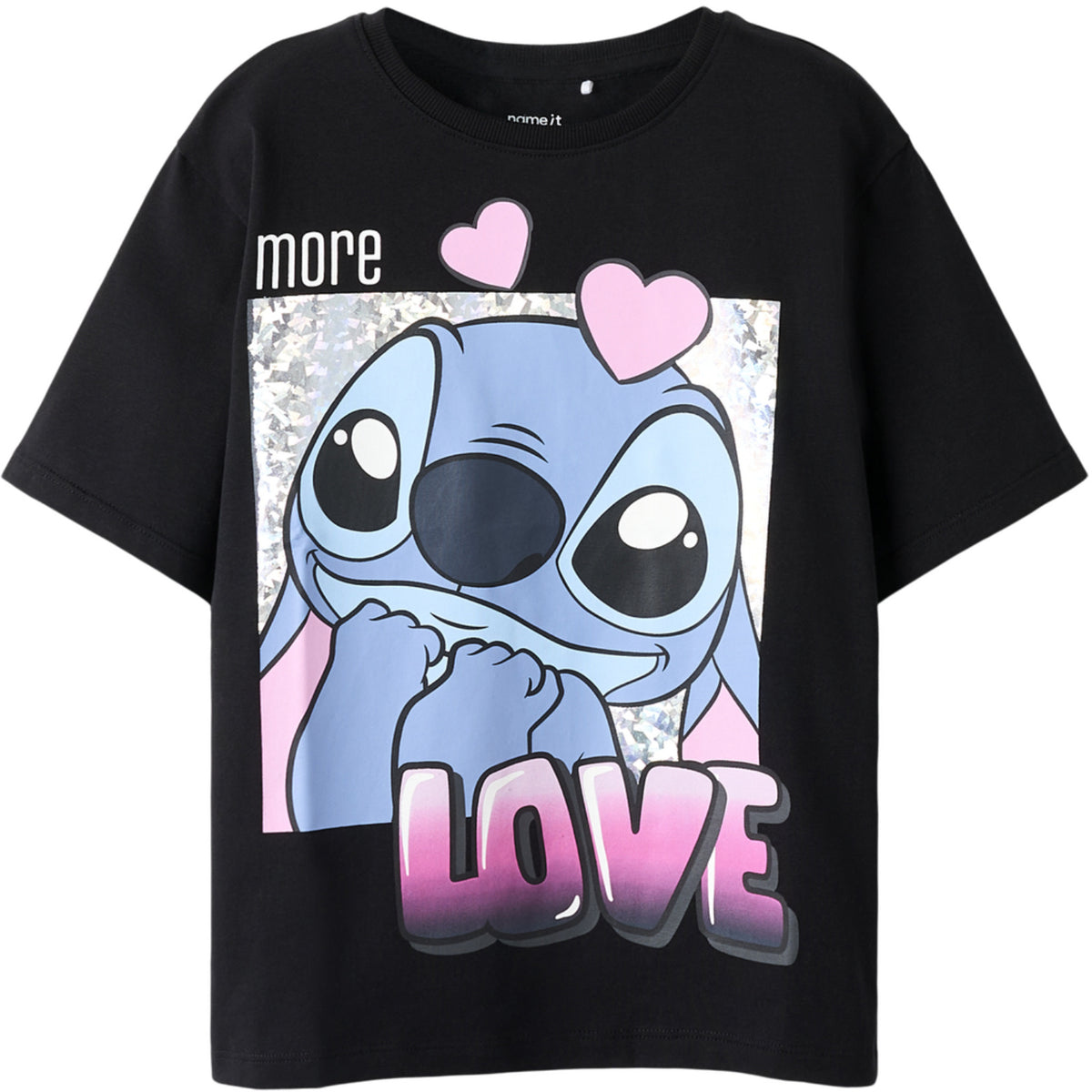 Name It Black Nkffora Stitch Ss Nreg Topp Box Noos Wdi