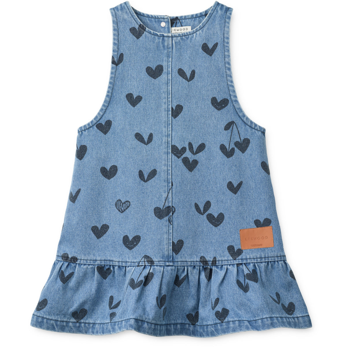 LIEWOOD Sweethearts / Denim Angelica Printed Denim Frill Klänning