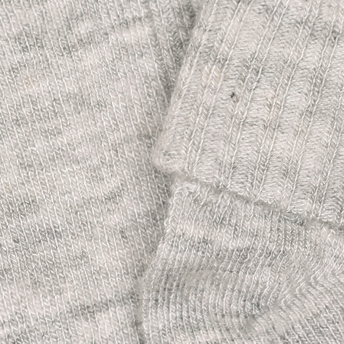 Minymo Light Grey Melange Baby 2X2 Rib Ull Strumpor 2-Pack