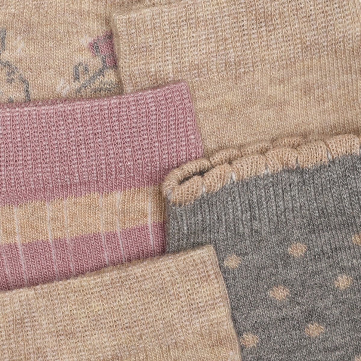 Minymo Elderberry Strumpor M/ Pattern (5-Pack)