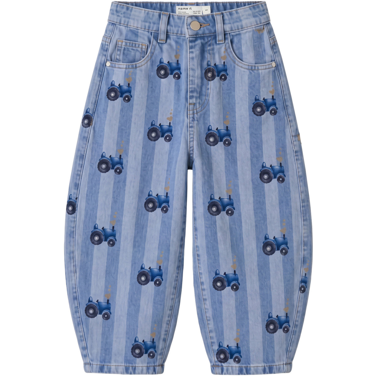 Name It Medium Blue Denim Tractor Nmmben Barrel Jeans 6699-Qn