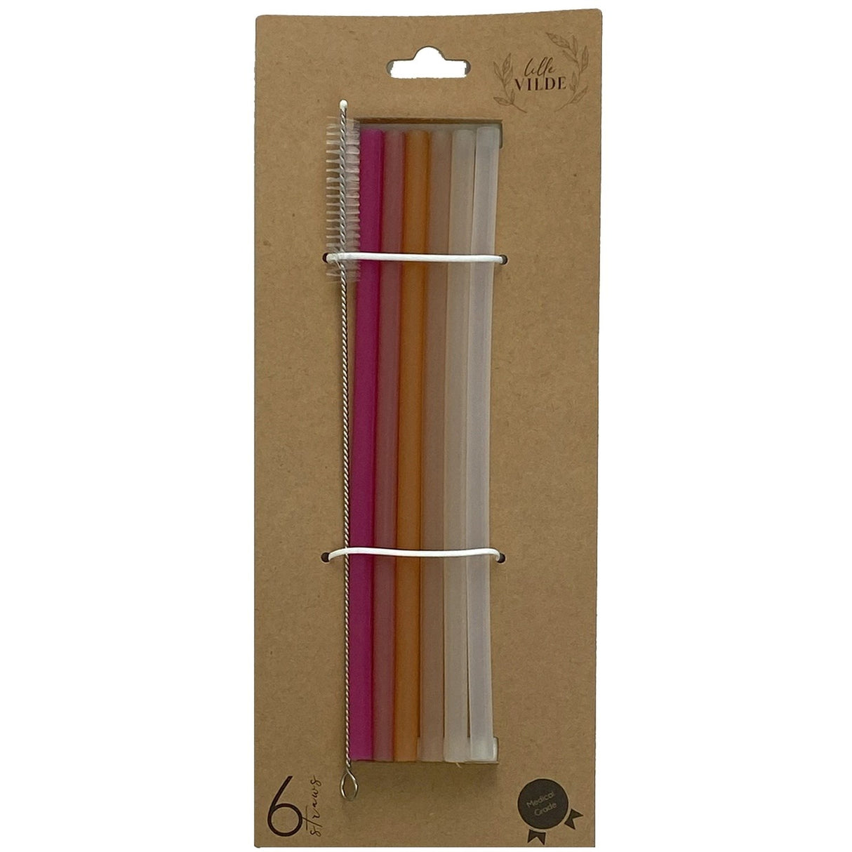 By Lille Vilde Sunset Silicone Strån 6pcs